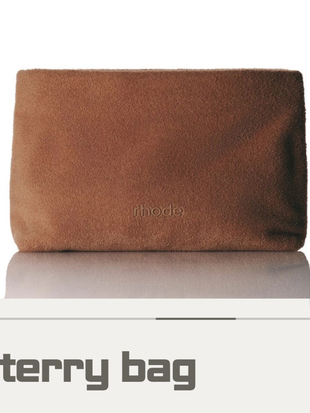 RHODE Brown Terry Toiletry Pouch